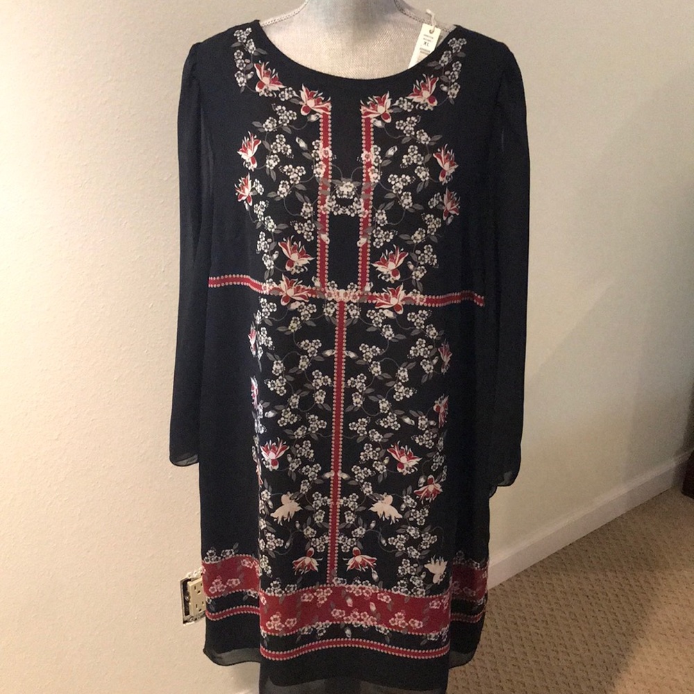 MAX STUDIO chiffon shift dress